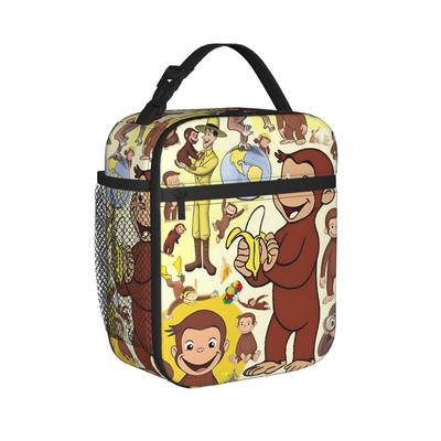 Curious George Collage Insulated Lunch Bags Thermal Bag Reusable,Lunch Container Large Tote Lunch Box Men Women School Picnic