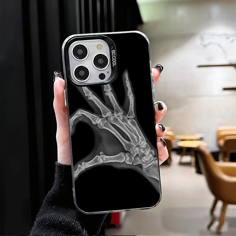 Смешной рентгеновский снимок костей руки Мягкий чехол для телефона для iPhone 15 16 17 Pro Max 17Air 16E 14 Plus 13 12 Mini Ударопрочный чехол Задняя панель