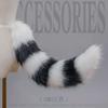 Kawaii Striped Fox Tail Faux Fur Plush Fox Tail Cosplay Costume Props JK Girl Lolita Party Cosplay Accessories Halloween Props