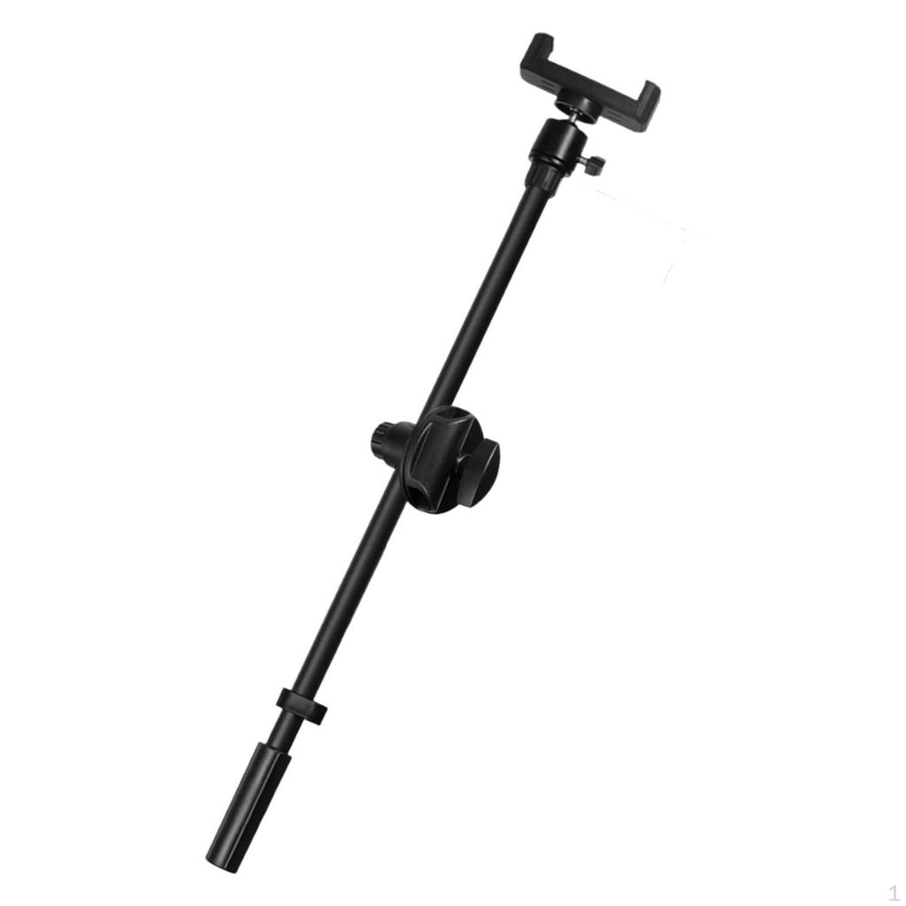 Adjustable Mic Clip Holder for Phone with Rotating Microphone Stand and Crossbar Arms Studio
