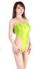 FATFANS Super High Leg Competition Crotch Replacement Shoulder Transparent Competition Swimsuit Smooth Sexy Sleeveless Shiny Cosplay Extreme Sexy