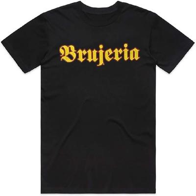 Черная футболка Droomdy с Brujeria для мужчин, футболка с круглым вырезом, короткий рукав, хлопковые футболки