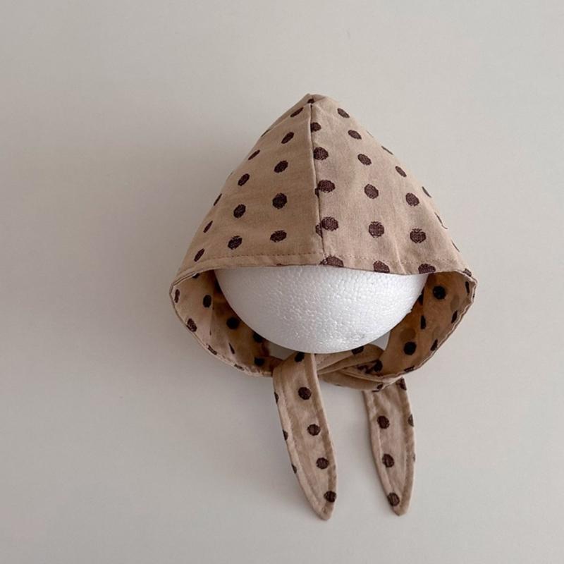 Детская повязка на голову с узором в горошек, детские шапочки, детские шапки-тюрбаны, мягкие детские головные уборы, идеально подходят для мальчиков и девочек в возрасте от 0 до 3 лет