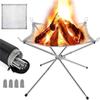 Portable Fire Pit Folding Campfire Rack Outdoor Folding Firewood Rack Campfire Stand