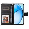 For Oppo A60 4G Leather Case Calf Texture Wallet Magnetic Buckle Cell Phone Cover