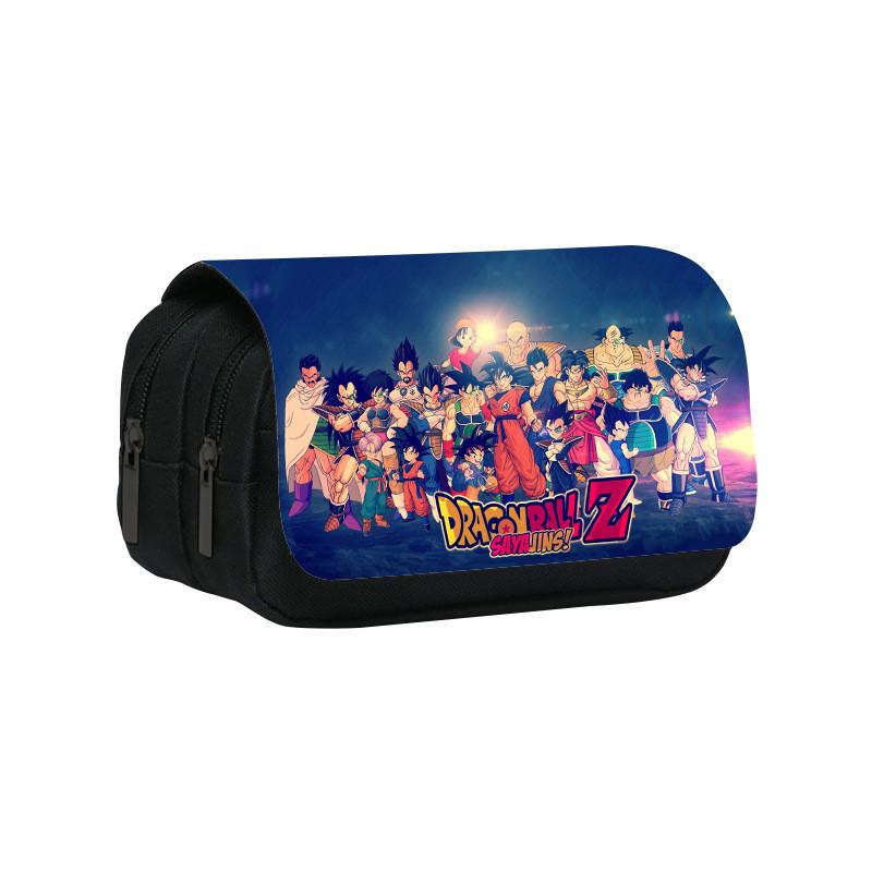 Dragon Ball Nylon School Pencil Bag With Spacious Storage For Middle School And Teens