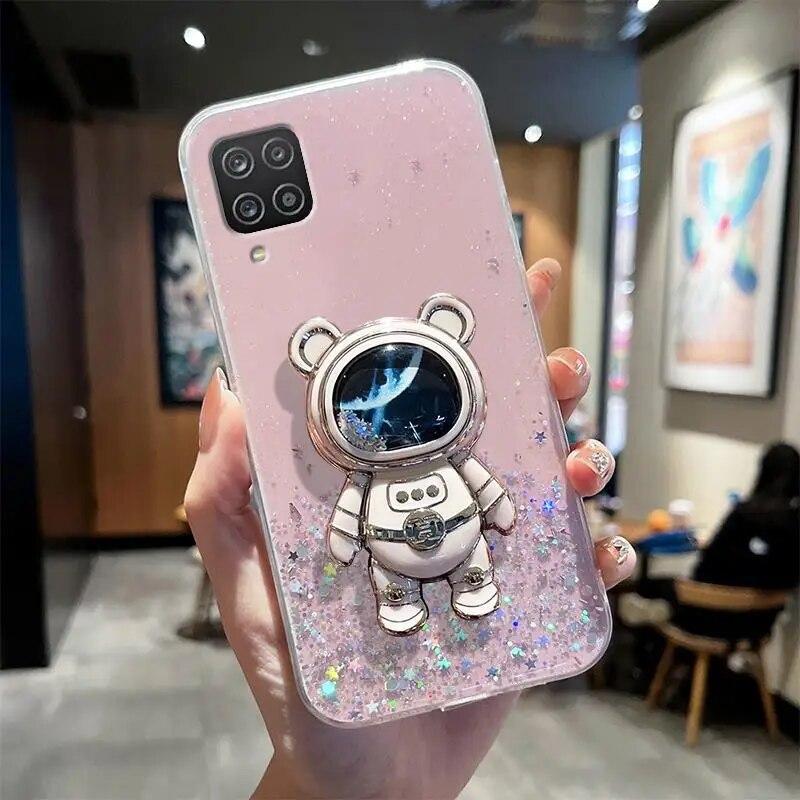 Чехол-держатель с астронавтом A 12 22 51 71 для Samsung Galaxy A12 A22 5g A51 A71 4g A31 M53, силиконовый чехол с подставкой M 33 53 23