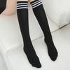 Yali удобные женские гольфы модные черные, белые полосатые гольфы женские выше колена хлопковые чулки очаровательные девушки