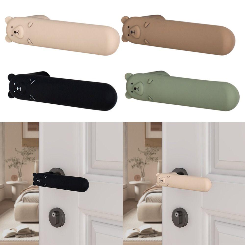 Anti Collision Door Knob Cover Silicone Doorknob Sleeve Cute Door Handle Cover  Home