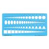 [Staedtler] Template Combination Ruler 1 Sheet 976 03 Transparent Blue Medium