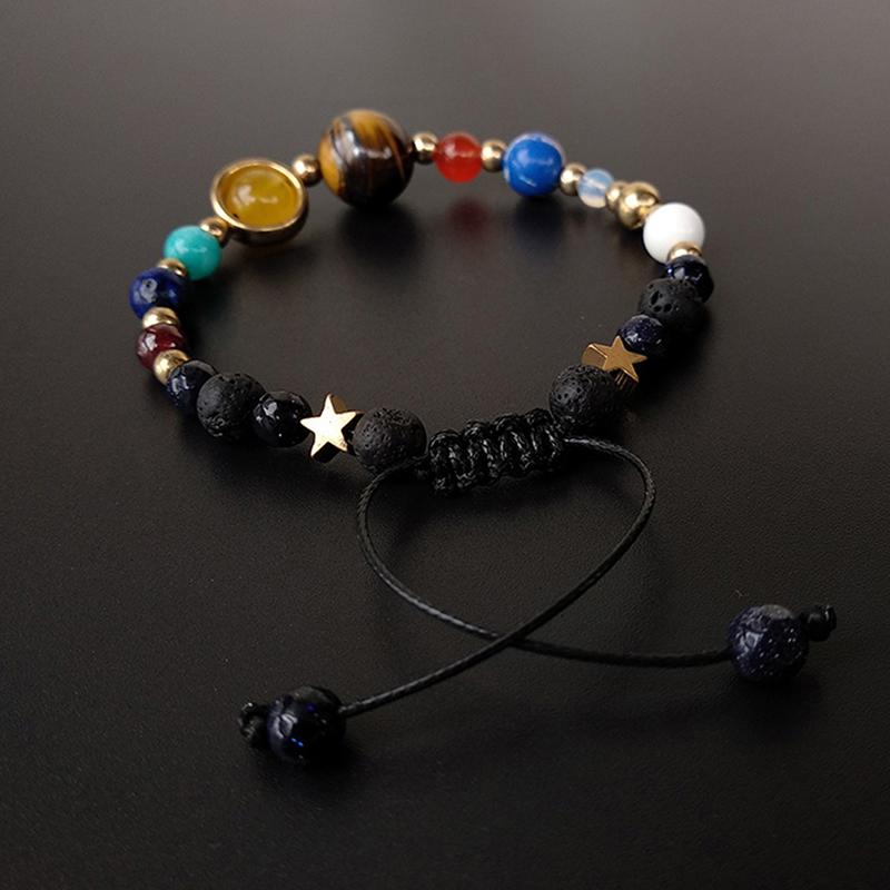 Вселенная Солнечная система Восемь планет Камень Бусины Браслет Цепочка Ювелирные изделия Подарки