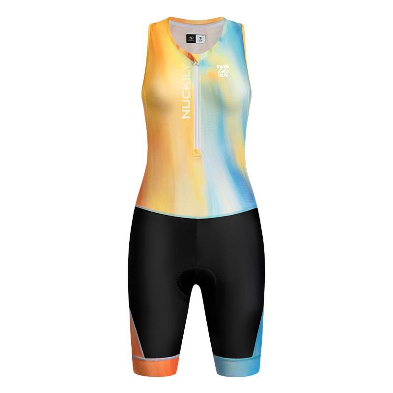 Womens Triathlon Suit One-Piece Swim Bike Run Performance Gear Quick Dry Compression Athletic Wear