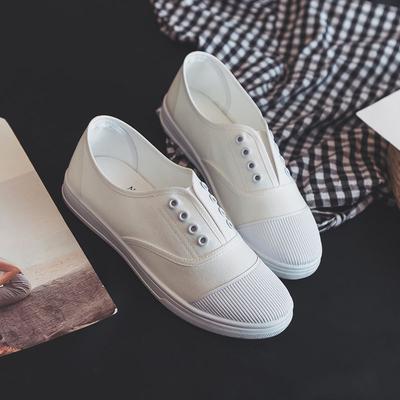 Женские милые сладкие с круглым носком белые весенние слипоны противоскользящие туфли на плоской подошве женские крутые удобные для работы в отеле медсестры лоферы ab495