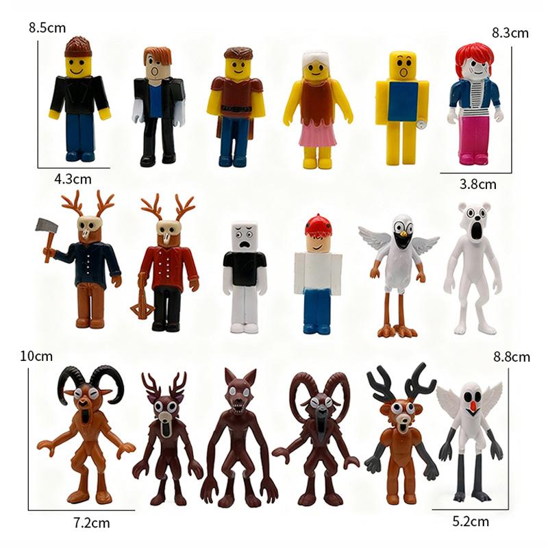 18 шт. Набор фигурок «99 ночей в лесу» Сова Коза Волк Олень Пластиковые игрушки-животные Подарок для детей Коллекция