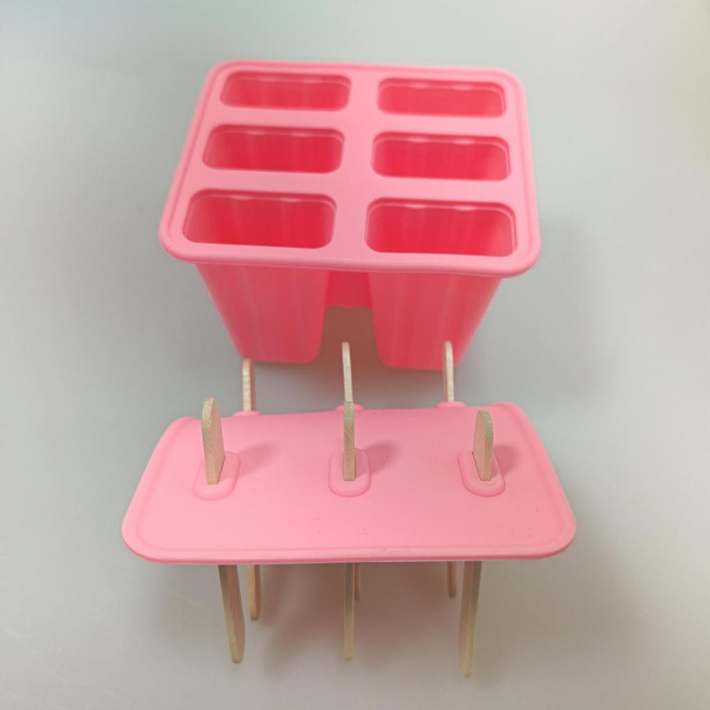 6-Cavity Popsicle Mold for Homemade Ice Cream, Kids' Cheese Sticks, and Ice Pops - Food Grade