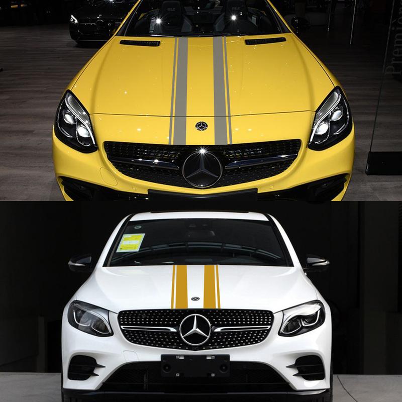 Car Hood Cover DIY Sticker Auto Accessories Vinyl Film Wrap Decal for Mercedes Benz A GLA GLC CLA 45 AMG W176 C117 W204 W205 C63