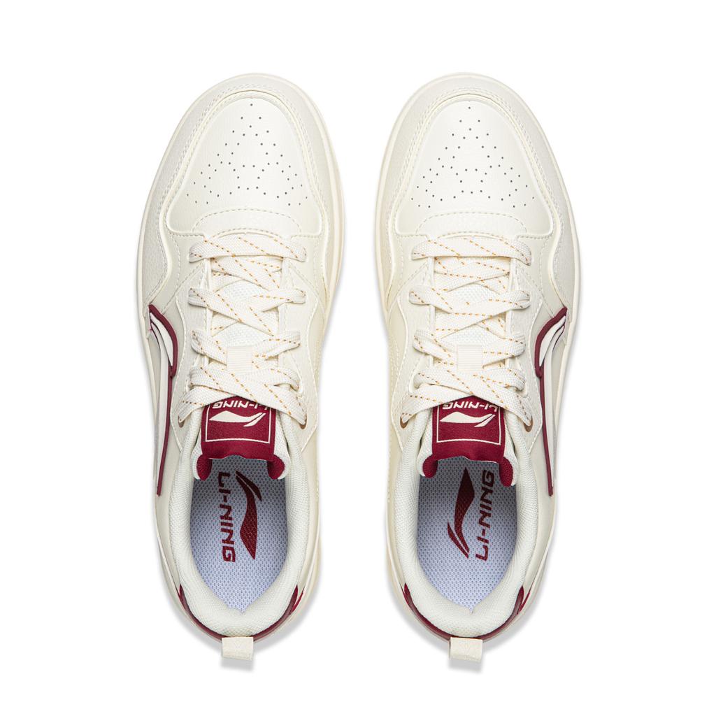 Li Ning Tianji Мягкие Противоскользящие Амортизирующие Износостойкие Увеличивающие Рост Низкие Скейт-Кроссовки Мужские Бежевый AGCW067-2