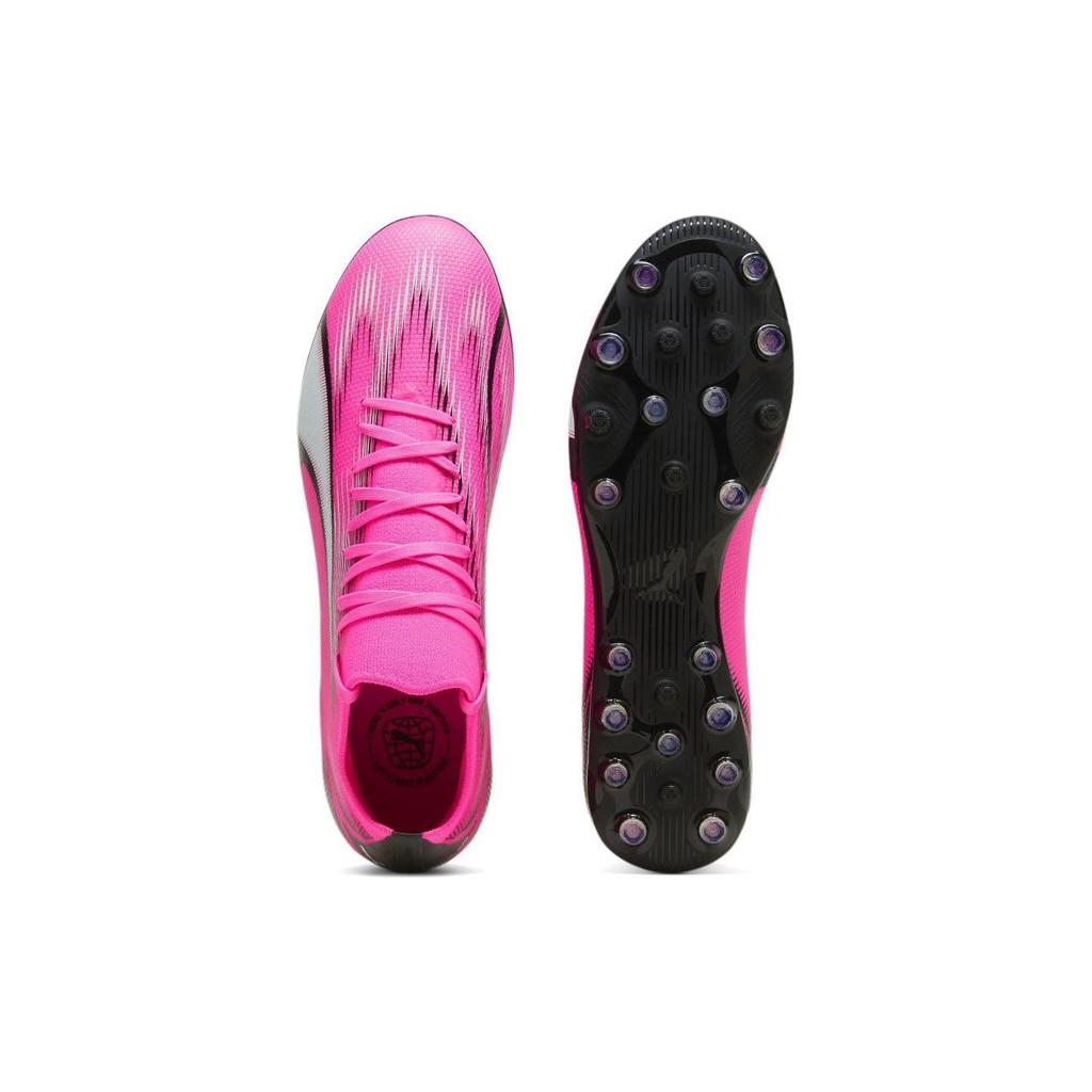 Puma Ultra Match Mg Comfortable Versatile Football Shoes Men Football Shoes Pink Black White 107756-01