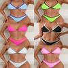 1 компл., новый цвет, сексуальное бикини с лямкой на бретельках для женщин, пляжный купальный костюм с горячими источниками, бикини