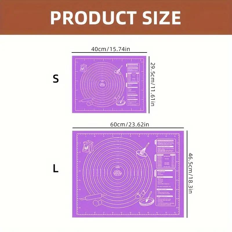 Non-Stick Silicone Baking Mat for Pastry, Dough Rolling, and Kneading - Ideal for Cookies and Pies - Kitchen Tool with Scale for Holiday Baking