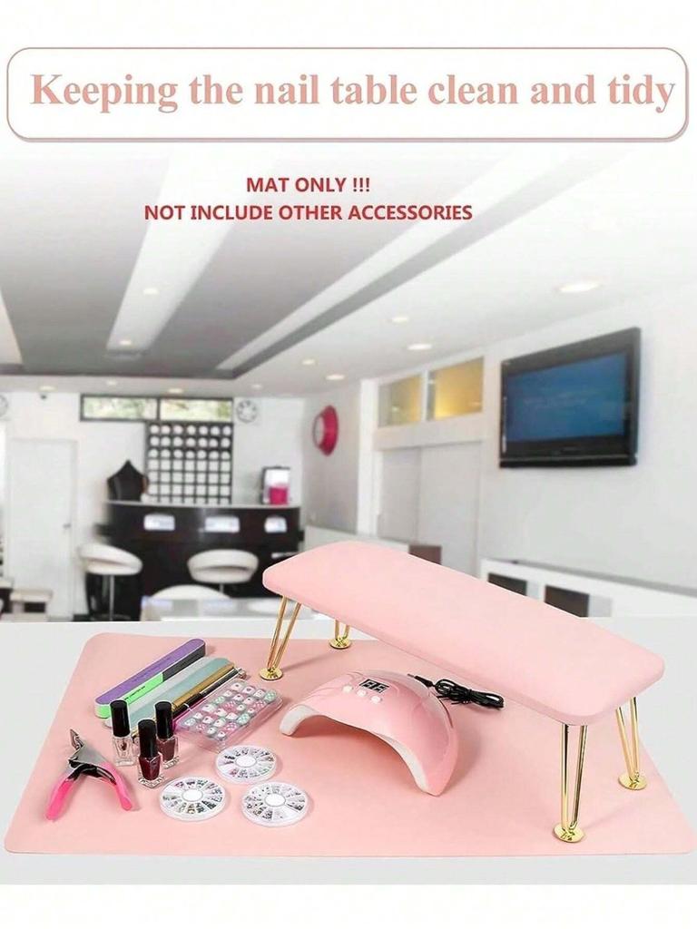 1/2 шт розовый коврик для стола для дизайна ногтей портативный складной коврик для подлокотника из микрофибры кожа мягкий коврик для дизайна ногтей для салона дизайна ногтей
