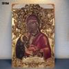 D Винтажная Металлическая Икона Девы Марии и Иисуса Христа Религиозный Настенный Декор Православное Христианское Искусство Подвесное Украшение для Дома