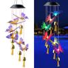 Solar Colored Butterfly Wind Chime Hanging Wind Chimes for Home Garden Courtyard Windows