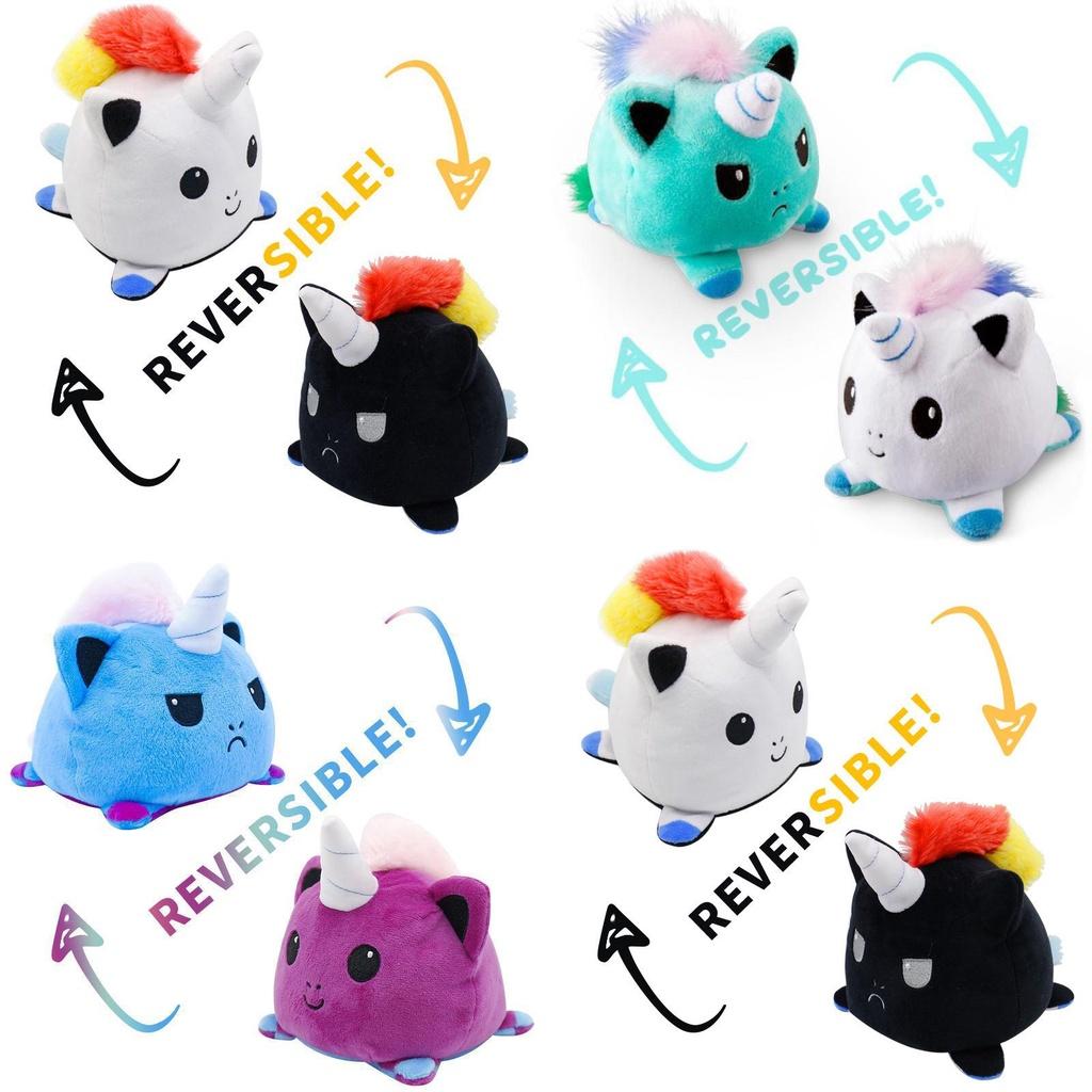 Soft And Colorful Reversible Flip Unicorn Plush Stuffed Toy Perfect For Children