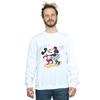 Disney Mens Mickey And Minnie Mouse Kiss Sweatshirt
