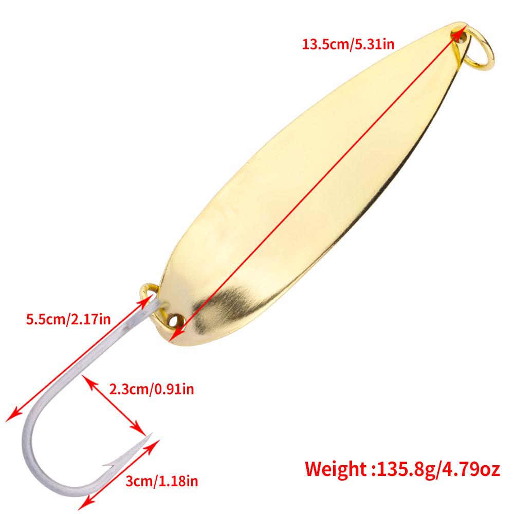 Морская рыбалка Большие форелевые блесны рыболовные блесны Приманка вращающаяся рыболовная блесна соленая вода для форели Басс 142 г