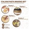 11-Pc Pasta Making Kit w/ Wooden Rolling Pin, Gnocchi Board, Dough Cutter, Dumpling & Ravioli Maker – Compatible with All Kitchens