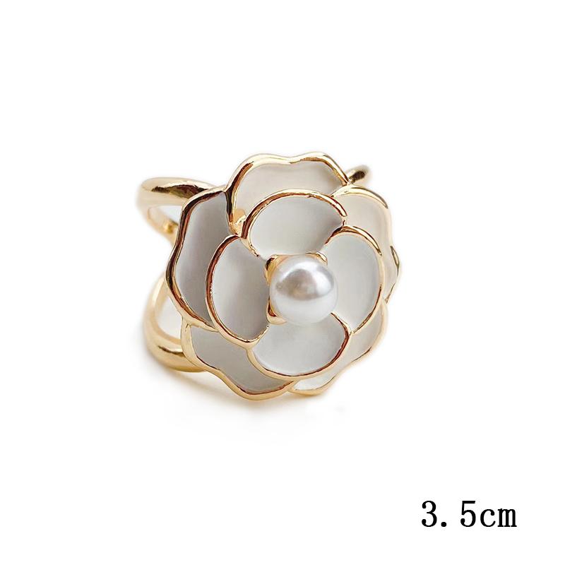 Simple Silk Scarf Buckle Jewelry Brooch, Camellia, Retro Temperament, High-end, Light, Luxury, Fashion Accessories