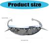 Футуристические панк унисекс солнцезащитные очки с металлическими шипами, легкая ПК оправа, защита от солнца, широкий обзор, костюмный аксессуар для женщин