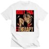 Muay Thai Therapy T Shirt for Men Pure Cotton Urban T-shirt Short Sleeves Thailand Martial Art Fighter Spirit Tee Clothing Gift