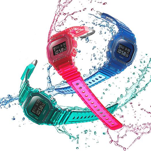 Casio Мужские кварцевые часы G-SHOCK с resin-корпусом, водозащитой 200 м, ударопрочные, с будильником DW-5600SB-3