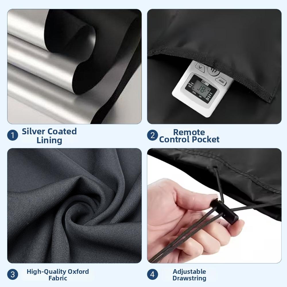 300D Oxford Cloth Mobile AC Unit Cover Drawstring Bottom Dustproof Cover For Mobile AC Unit