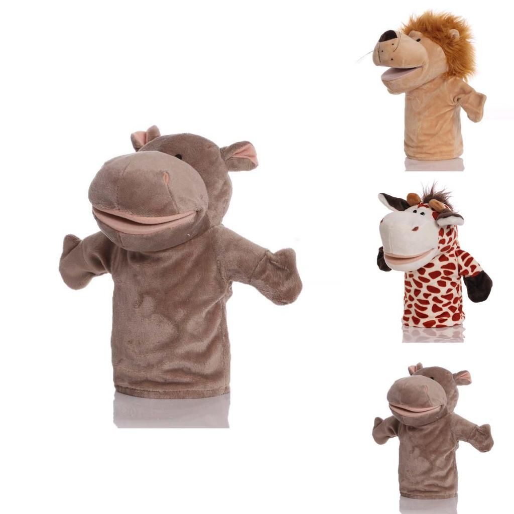 Очаровательная плюшевая игрушка-рукавичка для детей с интерактивным подвижным ртом и мягкой текстурой