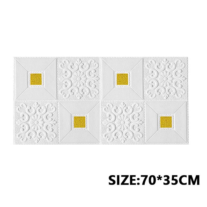 1/5/10Pcs 70*35cm 3D Wall Sticker Ceiling Panel Roof Decoration Self Adhesive Foam Wallpaper