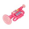 Horn Toy Simulation Design Dynamic Lighting Effect Musical Instrument Horn Toy Gift with Lanyard for   3 Years Old