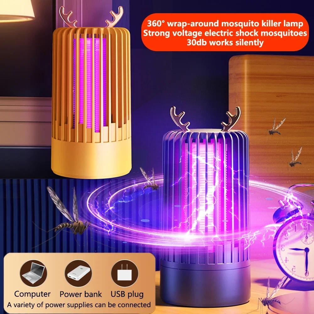 Xiaomi Deer Antler Style Electronic Purple Light Trap Lamp Home Physical Electric Mosquito Killer Lamp for Indoor Outdoor Living Spaces