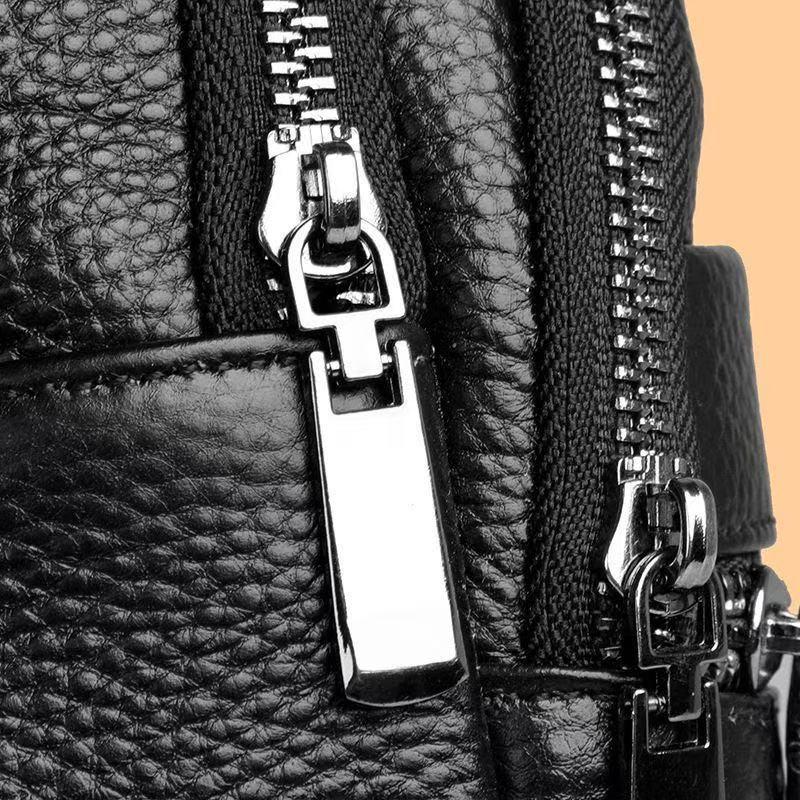 Мужская сумка кроссбоди через плечо из натуральной кожи - Корейский стиль, модный тренд, нагрудная сумка, бизнес, верхний слой коровьей кожи