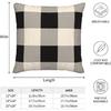 Checkered Throw Pillow Covers 18x18 Set of 2 Buffalo Plaid Boho Decorative Pillow Cover Black White Outdoors Pillowcase Cushion Case Home Decor for