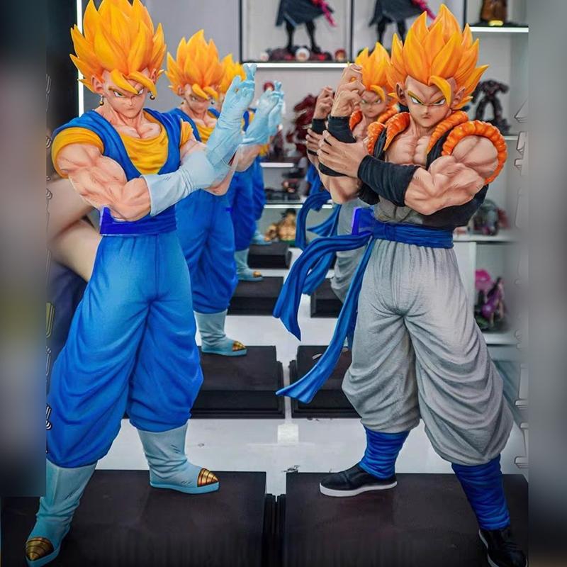 50cm Dragon Ball Jt2 Double King Bejit Gogeta Gk Hand-Made Model Secondary Peripheral Statue Ornaments Collection Toys And Gift Round Sensory