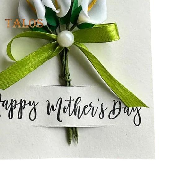 Открытка на День матери с каллой Искусственный цветок каллы Поздравительная открытка Ручная работа Букет цветов 3D Открытка для мамы, бабушки