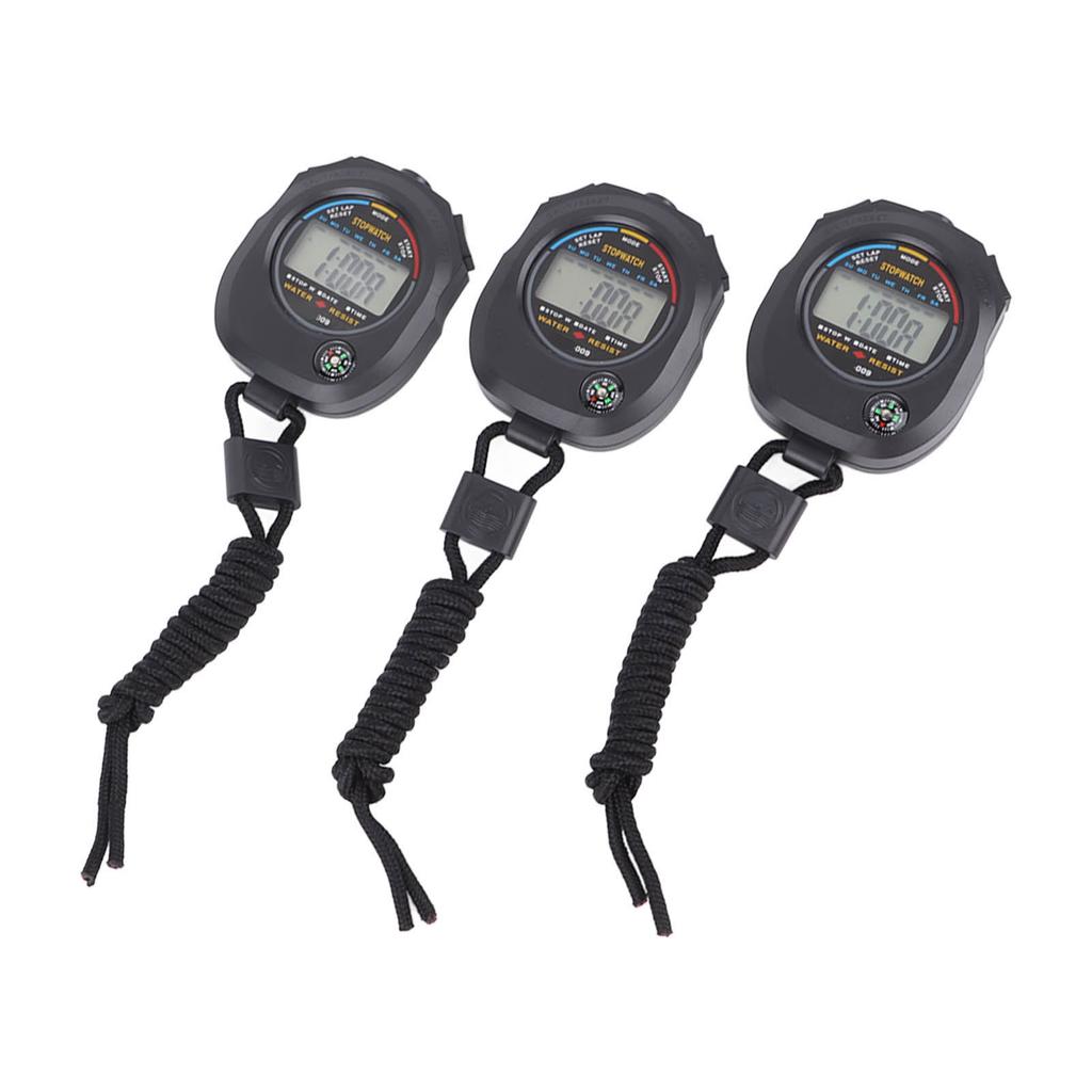 3 PCS Sports Stopwatch High Accuracy Waterproof 40mah Sports Stopwatch Timer for Running Swimming Basketball