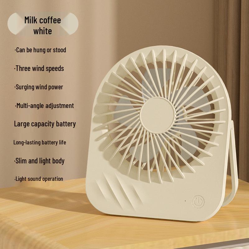 Ultra-Thin Quiet Desktop USB Rechargeable Portable Mini Fan for Office & Dorms