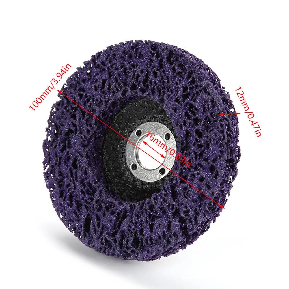 5pcs/set 100x16mm Poly Strip Stripper Disc Wheel Stripper Clean Grinder Remover Removal Paint Rust Sanding Polishing