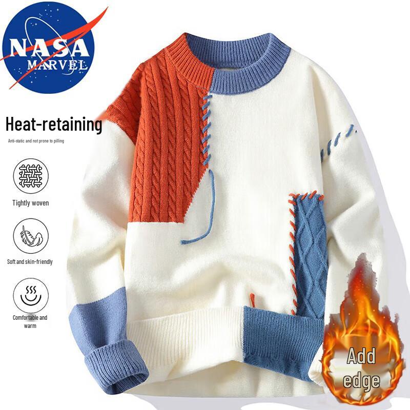 NASA MARVEL Unisex Warm Round Neck Knit Sweater