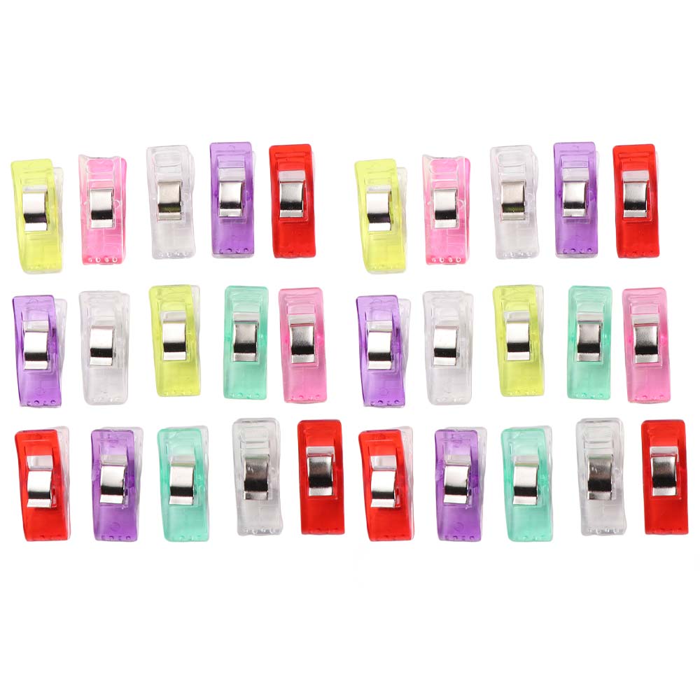 30PCS Assorted Colors Sewing Clips Plastic Crocheting Clips Mini Knitting Clips Crafting Tools