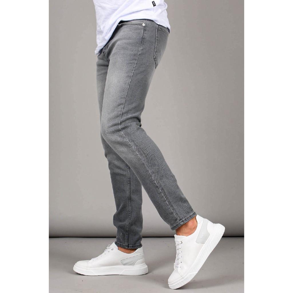 Серые мужские джинсы Skinny Fit из лайкры 6323